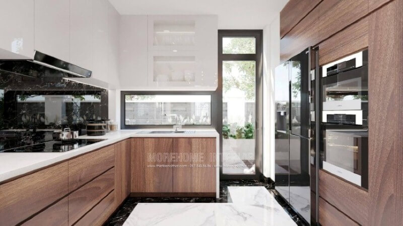 Là một người phụ nữ trong gia đình việc có một không gian bếp hoàn hảo vừa đáp ứng mọi chức năng vừa mang lại cần thiết cũng như phát triển mạnh mẽ vật liệu nội thất, tính thẩm mỹ ngày càng khắt khe, bạn có thể nhanh chóng có được ý tưởng thiết kế nội thất phòng bếp tuyệt đẹp cho mình như trong ý tưởng thiết kế nội thất phòng bếp tại biệt thự Vinhomes Hải Phòng. Thiết kế phòng bếp, tủ bếp gỗ An Cường