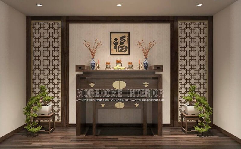 Trang trí nội thất phòng thờ hiện đại đẹp sang trọng cho chung cư cao cấp, nhà phố, biệt thự.